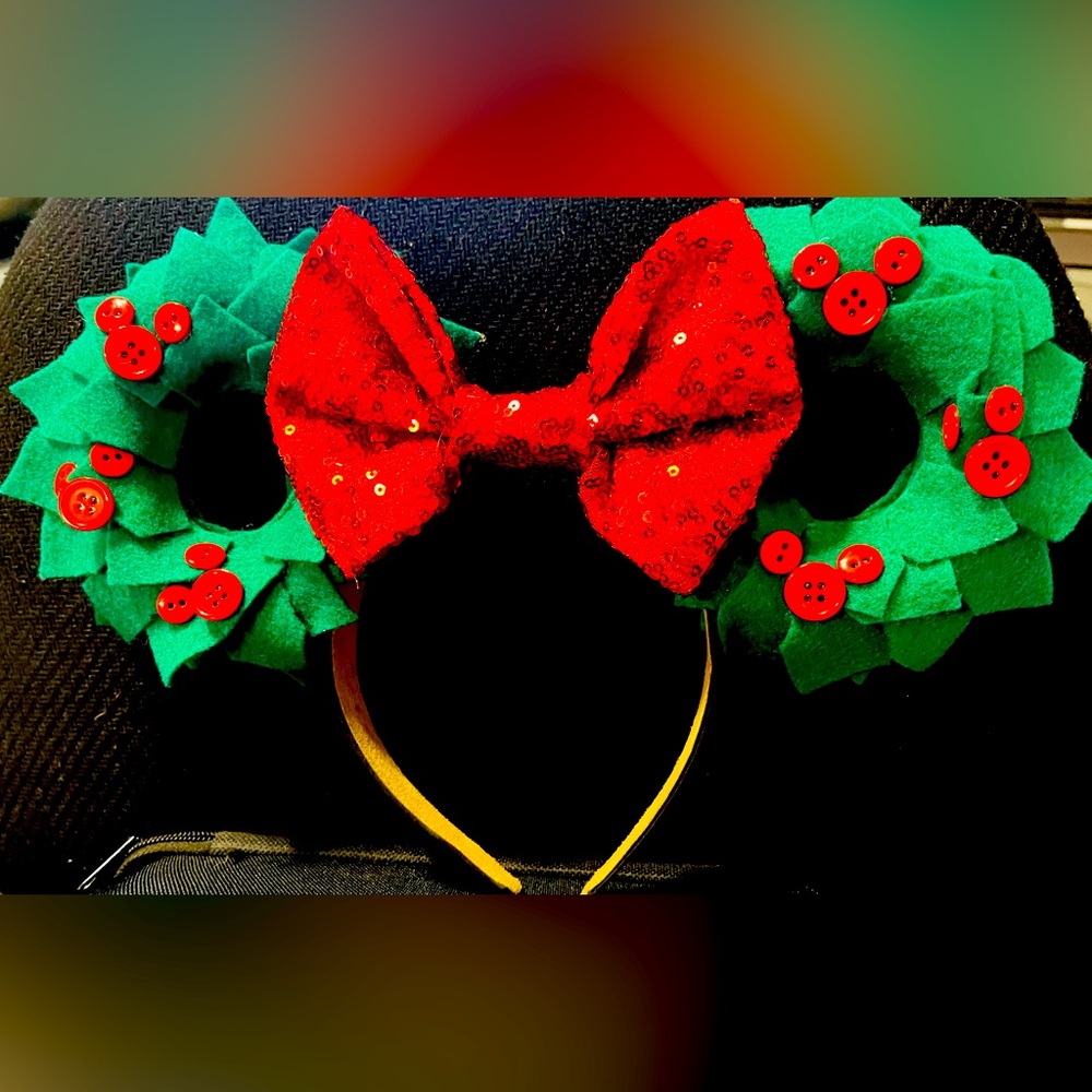Christmas wreath Minnie Ears